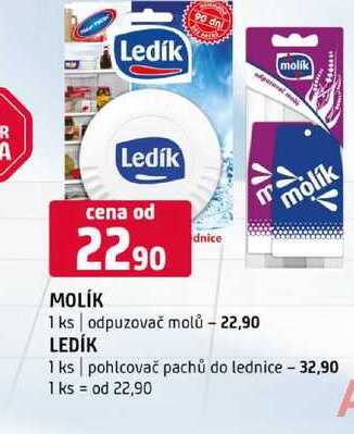 MOLÍK odpuzovač molů 1 ks pohlcovač pachů do lednice