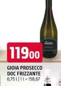 GIOIA PROSECCO DOC FRIZZANTE 0,75l