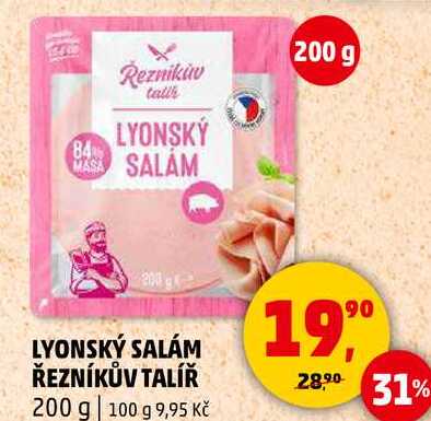 LYONSKÝ SALÁM ŘEZNÍKŮV TALÍŘ, 200 g 