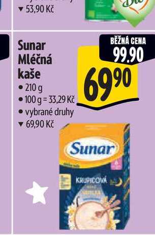   Sunar Mléčná kaše  210 g  