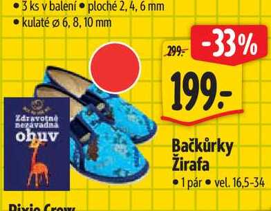   Bačkůrky Žirafa 1 pár vel. 16,5-34 
