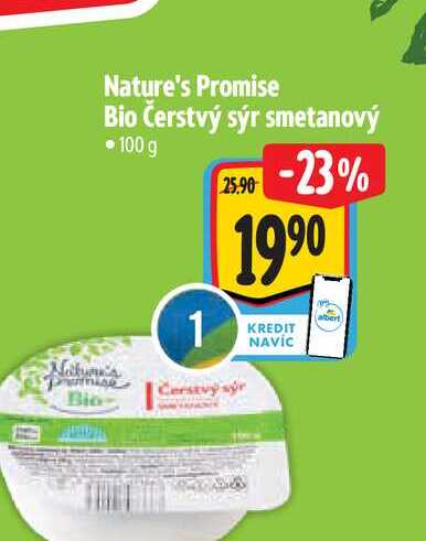 Nature's Promise Bio Čerstvý sýr smetanový 100 g  