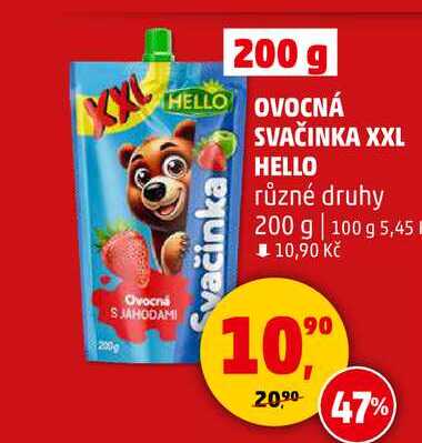 HELLO OVOCNÁ SVAČINKA XXL různé druhy, 200 g 