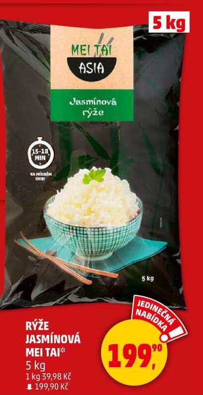RÝŽE JASMÍNOVÁ MEI TAI, 5 kg