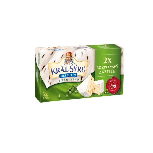 Král Sýrů Hermelín Zelený pepř 2 x 120g