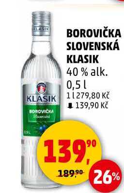 BOROVIČKA SLOVENSKÁ KLASIK 40 % alk., 0,5 l