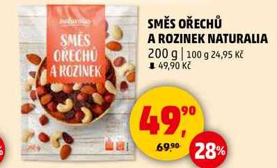 SMĚS OŘECHŮ A ROZINEK NATURALIA, 200 g 