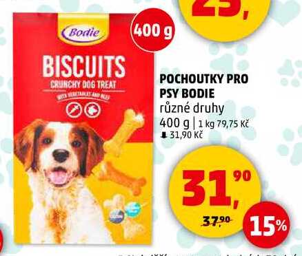 POCHOUTKY PRO PSY BODIE různé druhy, 400 g
