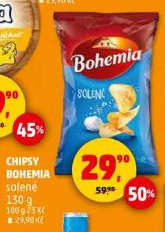 CHIPSY BOHEMIA solené, 130 g 