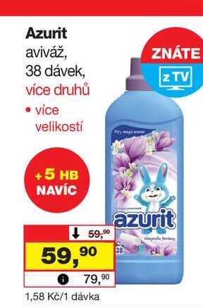 Azurit aviváž, 38 dávek