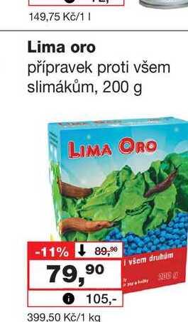 Lima oro přípravek proti všem slimákům, 200 g 