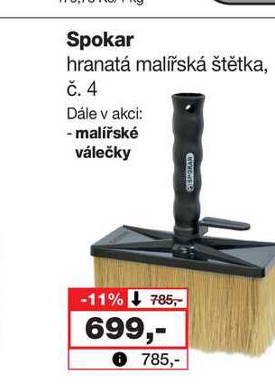 Spokar hranatá malířská štětka, č. 4 