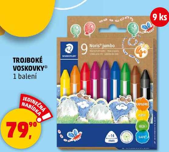 TROJBOKÉ VOSKOVKY, 1 balení 