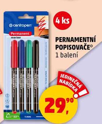 PERNAMENTNÍ POPISOVAČE, 1 balení 