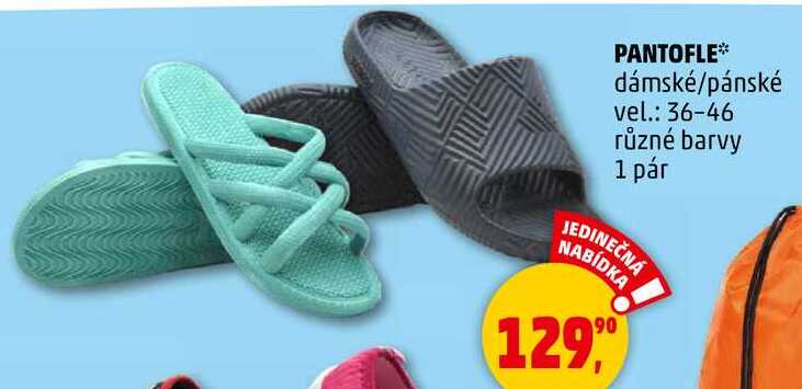 PANTOFLE dámské/pánské vel.: 36-46 různé barvy, 1 pár 