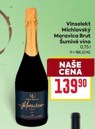 Vinselekt Michlovský Moravica Brut Šumivé víno 0,75l