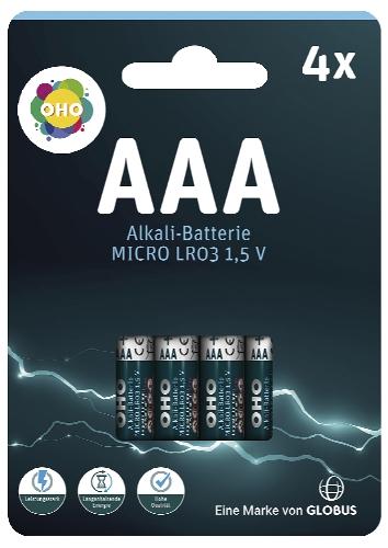 OHO Alkalická baterie AAA/AA, 4 KS
