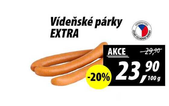 Vídeňské párky EXTRA, 100 g 