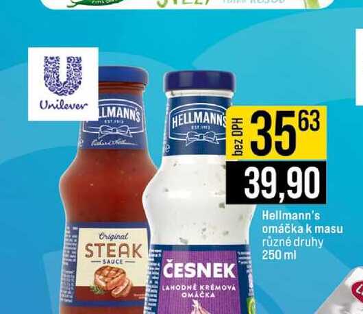 Hellmann's omáčka k masu různé druhy 250 ml 