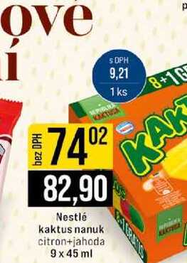 Nestlé kaktus nanuk citron+jahoda 9x45 ml
