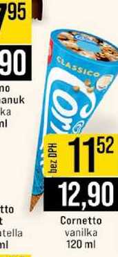 Cornetto vanilka 120 ml 