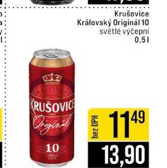 Krušovice Královský Originál 10 světlé výčepní 0,5l