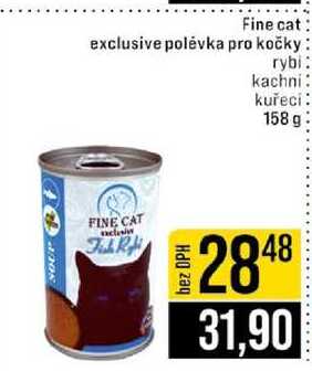 Fine cat exclusive polévka pro kočky rybi kachni kuřecí 158 g