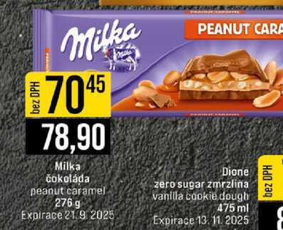 Milka čokoláda peanut caramel 276 g 