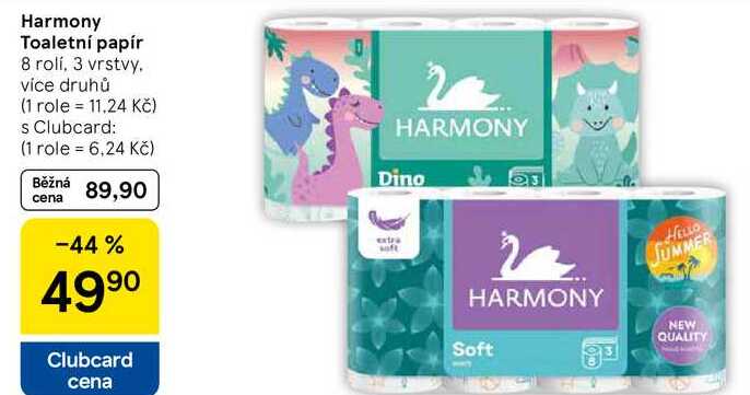 Harmony Toaletní papír, 8 rolí, 3 vrstvy 