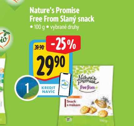  Nature's Promise Free From Slaný snack 100 g 