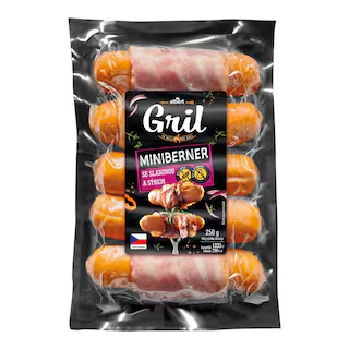   Albert Miniberner se slaninou a sýrem 250 g 