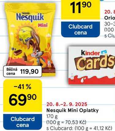 Nesquik Mini Oplatky, 170 g  