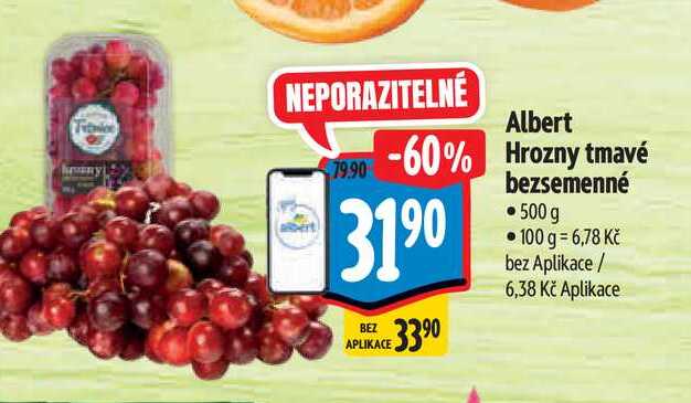   Albert Hrozny tmavé bezsemenné 500g 