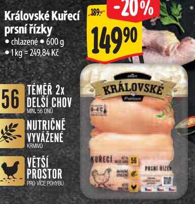 Královské Kuřecí prsní řízky, 600 g