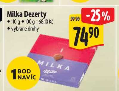 Milka Dezerty 110 g 