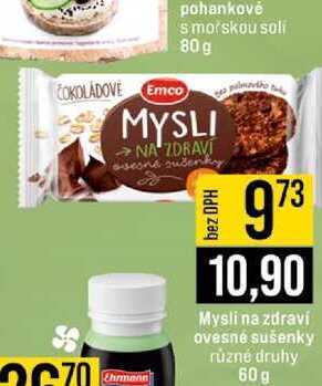 Mysli na zdraví ovesné sušenky různé druhy 60 g 