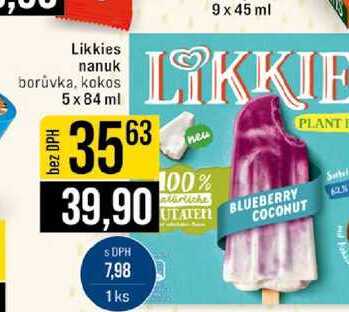Likkies nanuk borůvka, kokos 5x84 ml 