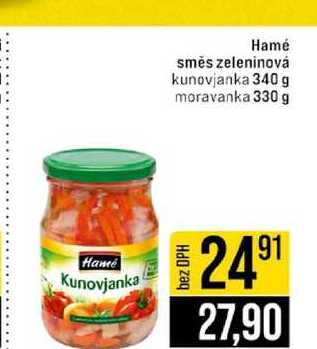 Hamé směs zeleninová kunovjanka 340 g moravanka 330 g 