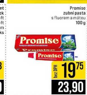 Promise zubní pasta s fluorem a mátou 100 g