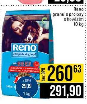 Reno granule pro psy s hovězím 10 kg