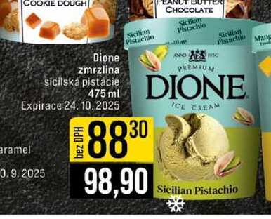 Dione zmrzlina sicilská pistácie 475ml