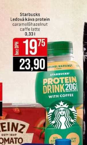 Starbucks Ledová káva protein caramel&hazelnut caffe latte 0,33l