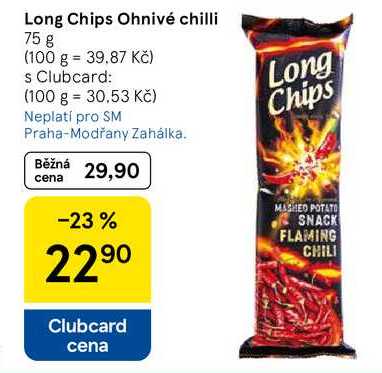 Long Chips Ohnivé chilli, 75 g 