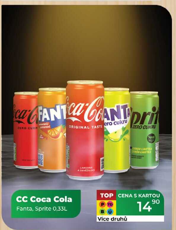 CC Coca Cola Fanta, Sprite 0,33L 
