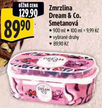 Zmrzlina Dream & Co. Smetanová, 900 ml 