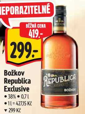 Božkov Republica Exclusive, 0,7 l