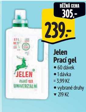Jelen Prací gel, 60 dávek 