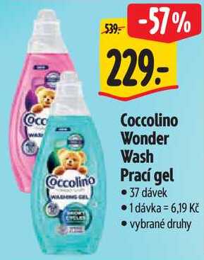 Coccolino Wonder Wash Prací gel, 37 dávek  