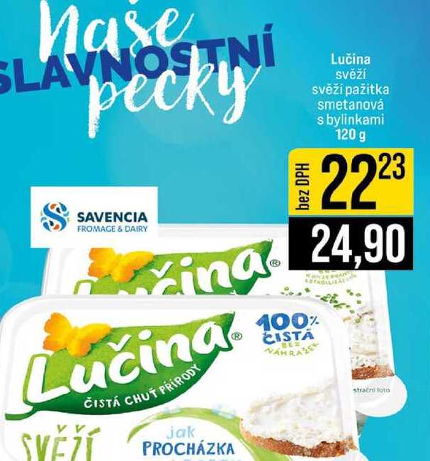 Lučina svěží svěží pažítka smetanová s bylinkami 120 g