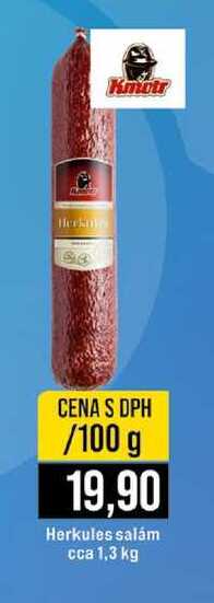 Herkules salám cca 1,3 kg 100g